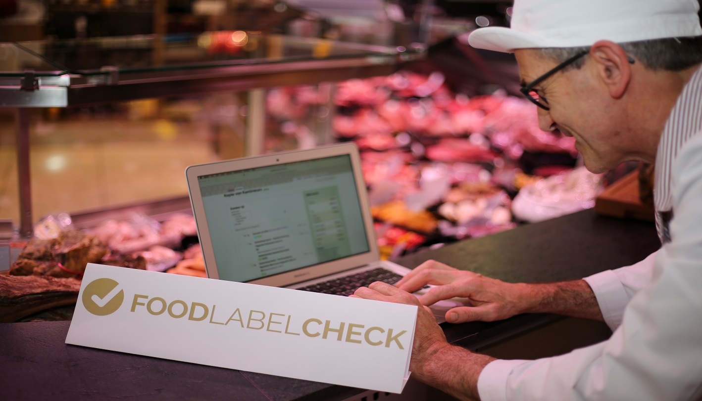 Metzger verwendet Food Label Check